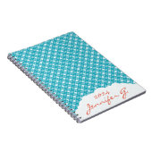 Raster en sterren Gingham Pattern Notitieboek (Rechterzijde)