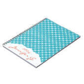 Raster en sterren Gingham Pattern Notitieboek (Linkerzijde)