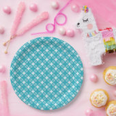Raster en sterren Gingham Pattern Papieren Bordje (Feest)