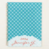 Raster en sterren Gingham Pattern Planner (Voorkant)