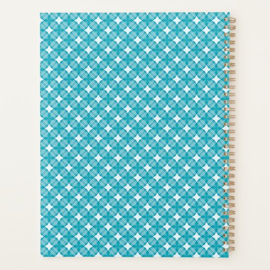 Raster en sterren Gingham Pattern Planner (Achterkant)
