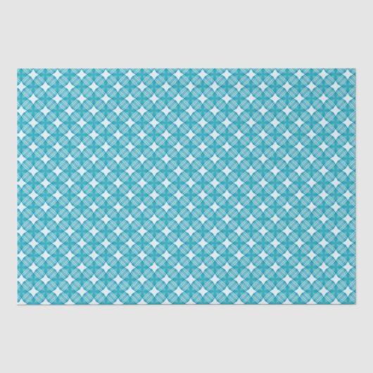 Raster en sterren Gingham Pattern Tissuepapier (Voorkant)