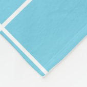 Raster Licht Blauw en Wit Fleece Deken (Hoek)