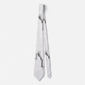 Raster Line Stripe White met kaartendiagram Stropdas (Voorkant)