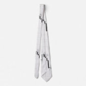 Raster Line Stripe White met kaartendiagram Stropdas (Achterkant)