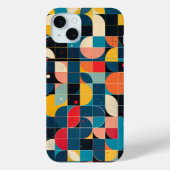 Raster met cirkelvariaties en stippen Case-Mate iPhone case (Achterkant)