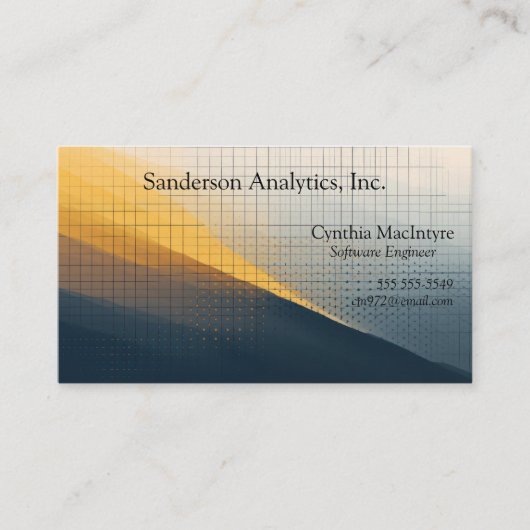 Raster met vormen en stippen visitekaartje (Voorkant)