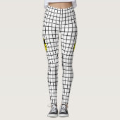 Raster naadloos patroon zwart + cool leggings (Voorkant)