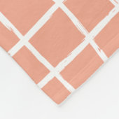 Raster perziken wit 12 foto modern minimaal abstra fleece deken (Hoek)