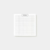 Raster plaknotities afdrukbaar | Minimaal ruitjesp Post-it® Notes (Voorkant)