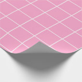 Raster Roze en Wit Cadeaupapier (Hoek)