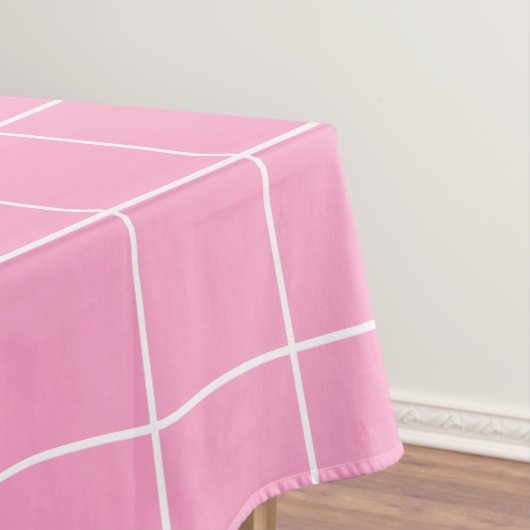 Raster Roze en Wit Tafelkleed (Voorbeeld)