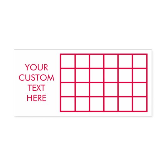 Raster Table Editable Box Personated Kantoor Zelfinktende Stempel (Design)