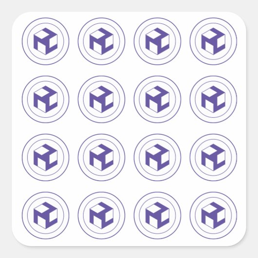 Raster van Antahkaranas -Antahkarana plein -mannel Vierkante Sticker (Voorkant)
