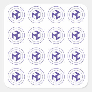 Raster van Antahkaranas -Antahkarana plein -mannel Vierkante Sticker