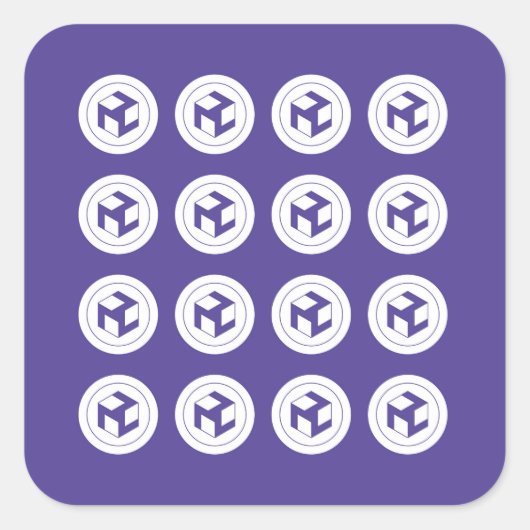 Raster van Antahkaranas -Antahkarana plein -mannel Vierkante Sticker (Voorkant)