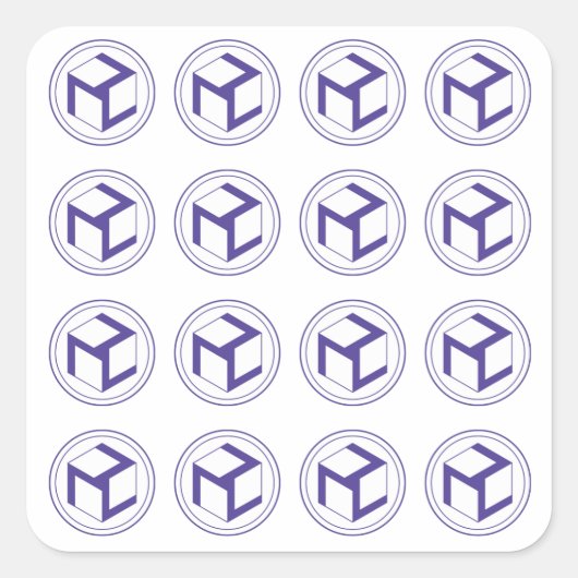 Raster van Antahkaranas -Antahkarana plein -vrouw Vierkante Sticker (Voorkant)