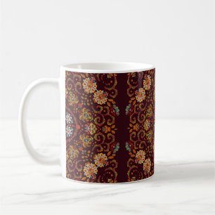 raster van de zijde of vierkant hoofdpatroon koffiemok