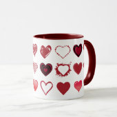 Raster van harten Mok (Voorkant rechts)