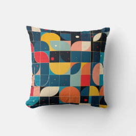 Raster van kleurrijke cirkelvorm variaties kussen