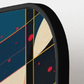 Raster van kleurrijke cirkelvorm variaties pickleball paddle (Links Detail)