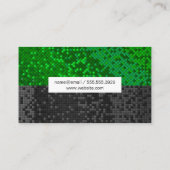 Raster vierkant patroon twee tonen visitekaartje (Achterkant)