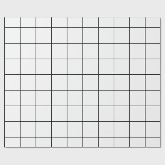 Raster Zwart en Wit Cadeaupapier (Vlak)