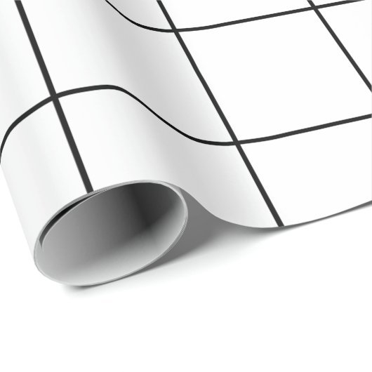 Raster Zwart en Wit Cadeaupapier (Rol Hoek)