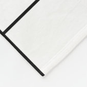 Raster Zwart en Wit Fleece Deken (Hoek)