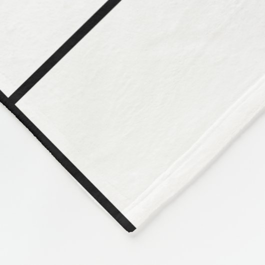 Raster Zwart en Wit Fleece Deken (Hoek)