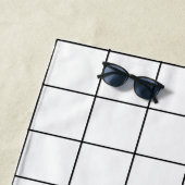 Raster Zwart en Wit Strandlaken (In situ)