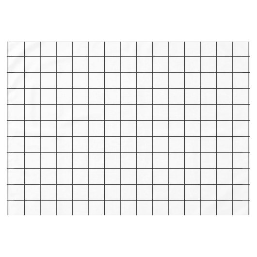 Raster Zwart en Wit Tafelkleed (Voorkant (Horizontaal))
