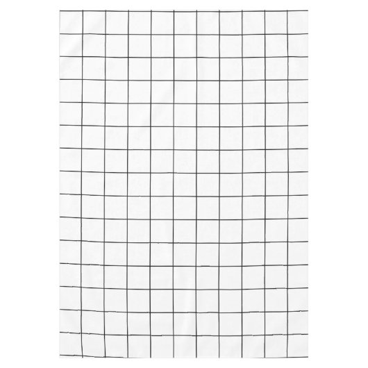 Raster Zwart en Wit Tafelkleed (Voorkant)