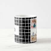 Raster zwart wit 4 foto modern minimaal abstract m koffiemok (Center)