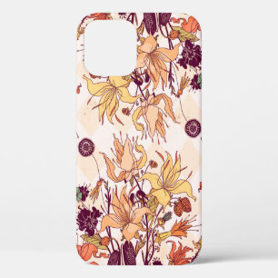 Rasterafbeelding. Lichtbloempatroon op kleur Case-Mate iPhone Case