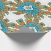 Rasterbloem met abstracte bloemen. Abstr Cadeaupapier (Hoek)