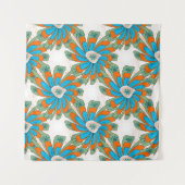 Rasterbloem met abstracte bloemen. Abstr Wandkleed (Voorkant (horizontaal))