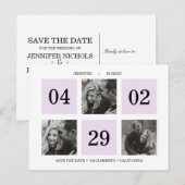 Rasterfotocollage | Lavender | BEWAREN VAN DE DATU Aankondigingskaart (Voorkant / Achterkant)