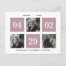 rasterfotocollage | Mauve | Save the date