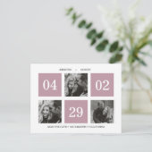 rasterfotocollage | Mauve | Save the date Aankondigingskaart (Staand voorkant)