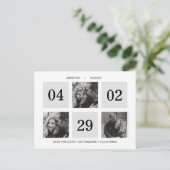 Rasterfotocollage | Zilvergrijs | BEWAREN VAN DE D Aankondigingskaart (Staand voorkant)