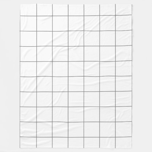 Rastergrijs Fleece Deken (Voorkant)