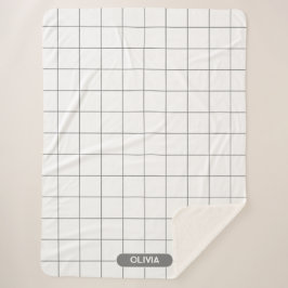 Rastergrijs Sherpa Deken