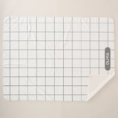 Rastergrijs Sherpa Deken (Voorkant (horizontaal))