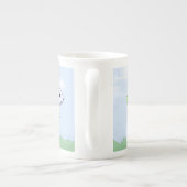 Rasterkonijn laat de Mok van Bone China doorstaan (Achterkant)