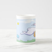 Rasterkonijn laat de Mok van Bone China doorstaan (Voorkant)
