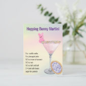 Rasterlente Martini Cocktail Recipe Briefkaart (Staand voorkant)