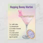 Rasterlente Martini Cocktail Recipe Briefkaart (Voorkant)