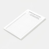 Rasterminimalistische DAGELIJKSE taaklijst Persoon Post-it® Notes (Schuin)