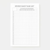 Rasterminimalistische DAGELIJKSE taaklijst Persoon Post-it® Notes (Voorkant)